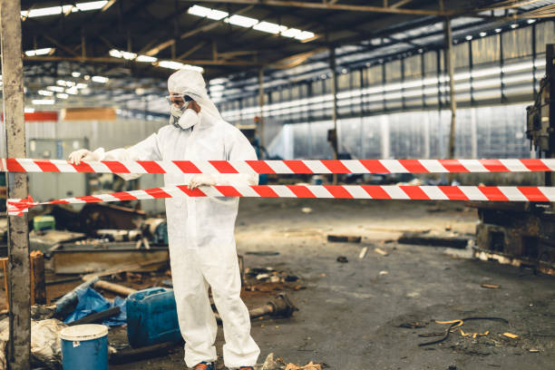 Professional Biohazard Cleanup technician working in Arpin, WI